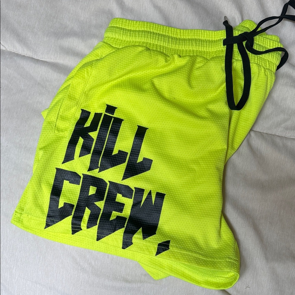 Kill Crew Neon Yellow Men's Athletic Shorts